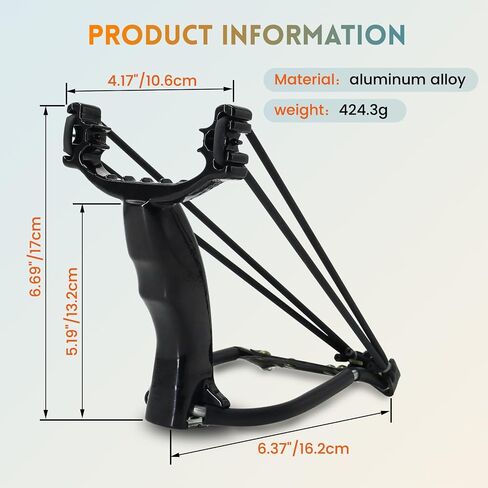 Professional Slingshots for Adults Metal Hunting Slingshot with Wrist Rest | Hunting & Shooting Slingshots with 6 Bands and 100 ammo balls 1 Sling Shot Bag in Saudi Arabia