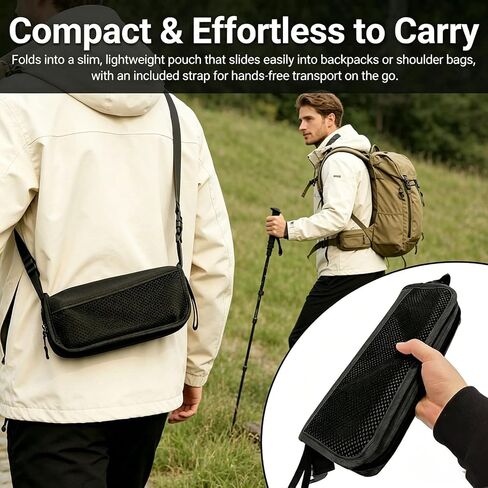 2 Pack Foldable Backpack Stool for Outdoor Activities 12.2" Tall | 265lbs Capacity High-carbon Steel 600D Oxford Fabric 3 Side Pockets Stool Locking Clips in Saudi Arabia