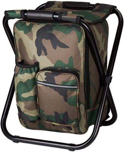 FCFKUK Bright starl Multifunction Folding Cooler and Stool Backpack, Hiking Camouflage Seat Table Bag Camping Gear for Outdoor Indoor Fishing Travel Beach in Saudi Arabia