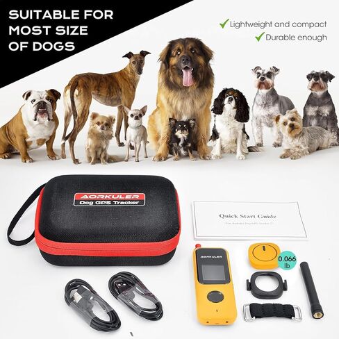 GPS Dog Tracker for 2 Dogs - Off-Grid Long Range Tracking System, No App/Cellular Required, Water-Resistant Pet Finder for Hiking & Forest Exploration (Yellow) in Saudi Arabia