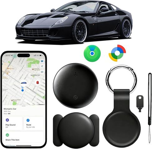 GPS Tracker for Vehicles No Subscription for Android & iOS, Bluetooth | Car Tracker Tag Tracker Device Compatible with Apple Find My & Google's Find Hub for Key, Luggage Wallet Kid Pet in Saudi Arabia