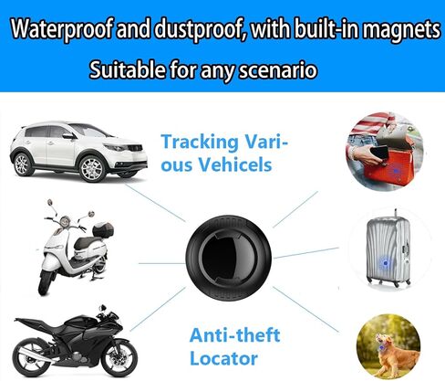 GPS Tracker for Vehicles,Tracker Device for Vehicles,Car GPS Tracker | Car Tracker Device Hidden for Vehicles | Magnetic | Android and iOS Compatible | No SIM Card | Waterproof in Saudi Arabia