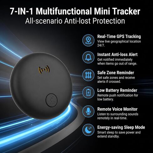 GPS Tracker for Vehicles, 2 Pack Magnetic Hidden GPS Tracker (iOS Only) | for Vehicles No Subscription Life Car Tracker Device Hidden Magnetic Waterproof for iOS Locate - Black in Saudi Arabia