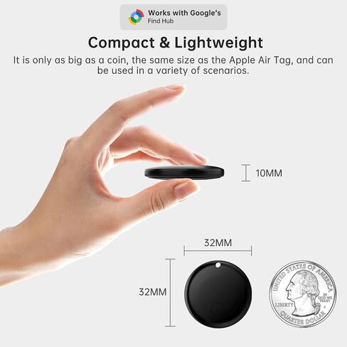 Air Tracker Tag for Android（Android Only ） IP65 Waterproof Smart Tag & Item Finder | Ultra-Long Battery | Works with Google Find My Device | Find Keys/Wallet/Car (2026 new Model) in Saudi Arabia