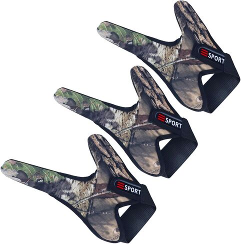 Double-Finger Gloves, 3 Pack Anti-Slip Fishing Glove, Professional Finger Gloves Protector Unisex Elastic Band Glove for Outdoor Fishing in Kuwait