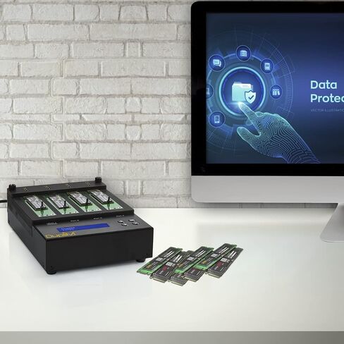DupliM 1:3 NVMe Flatbed Copier - M.2 NVMe PCIe Duplicator and Sanitizer in Saudi Arabia