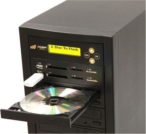 قرص Acumen 1 إلى 3 ناسخ أقراص CD DVD وناسخة ذاكرة فلاش للوسائط المتعددة ثنائية الاتجاه (CF SD MS USB) / محول الوسائط - قرص إلى قرص/وسائط إلى وسائط | نسخ احتياطية للصوت والفيديو للوسائط المتعددة ثنائية الاتجاه لذاكرة وسائط الفلاش (CF SD MS USB in Kuwait