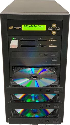 قرص Acumen 1 إلى 2 ناسخ أقراص CD DVD وناسخة ذاكرة فلاش للوسائط المتعددة ثنائية الاتجاه (CF SD MS USB) / محول الوسائط - قرص إلى قرص/وسائط إلى وسائط | نسخ احتياطية للصوت والفيديو للوسائط المتعددة ثنائية الاتجاه لذاكرة وسائط الفلاش (CF SD MS USB in Kuwait