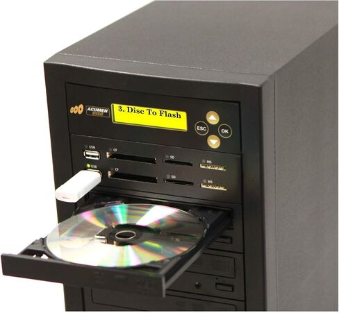 قرص Acumen 1 إلى 1 ناسخ أقراص CD DVD وناسخة ذاكرة فلاش للوسائط المتعددة ثنائية الاتجاه (CF SD MS USB) / محول الوسائط - قرص إلى قرص/وسائط إلى وسائط | نسخ احتياطية للصوت والفيديو للوسائط المتعددة ثنائية الاتجاه لذاكرة وسائط الفلاش (CF SD MS USB in Kuwait