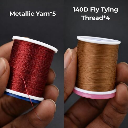 Fly Tying Materials Kit with Hooks Thread Crystal Flash Chenille Feathers, Complete Set for Beginners & Experienced Anglers in Saudi Arabia