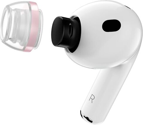 SpinFit AuraFine for AirPods Pro 3 – Patented Silicone Ear Tips and Adapters with Aura-Rib Dual-Density Core for Dynamic Stability and Enhanced Comfort (one Pair)(Ear Tips Installed) (M) in Saudi Arabia