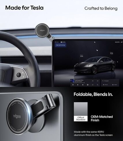 Wigoo for Tesla Model 3/Y/YL/X/S Phone Mount, OEM-Style, Strongest Magnet in Saudi Arabia