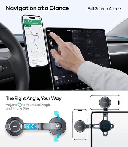 Wigoo for Tesla Model 3/Y/YL/X/S Phone Mount, OEM-Style, Strongest Magnet in Saudi Arabia