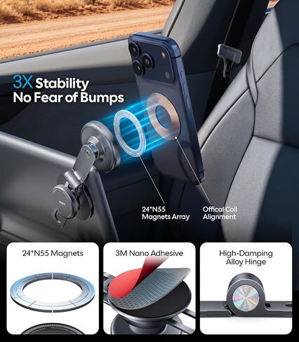 Wigoo for Tesla Model 3/Y/YL/X/S Phone Mount, OEM-Style, Strongest Magnet in Saudi Arabia