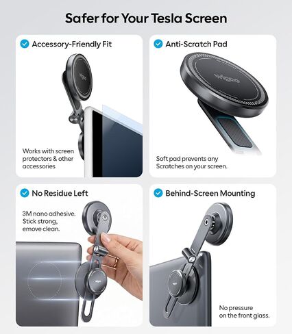 Wigoo for Tesla Model 3/Y/YL/X/S Phone Mount, OEM-Style, Strongest Magnet in Saudi Arabia