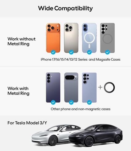 Wigoo for Tesla Model 3/Y/YL/X/S Phone Mount, OEM-Style, Strongest Magnet in Saudi Arabia