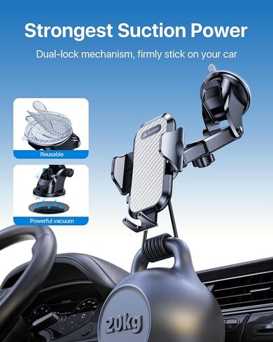 andobil Car Phone Mount [Ultra Stable & Big Phones Friendly] Cell Phone Holders for Your Car Dashboard Windshield Vent Truck, Car Phone Holder Mount for iPhone Samsung Automobile Accessory Pads Mats in Saudi Arabia