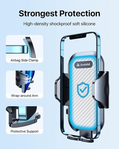 andobil Car Phone Mount [Ultra Stable & Big Phones Friendly] Cell Phone Holders for Your Car Dashboard Windshield Vent Truck, Car Phone Holder Mount for iPhone Samsung Automobile Accessory Pads Mats in Saudi Arabia
