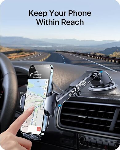andobil Car Phone Mount [Ultra Stable & Big Phones Friendly] Cell Phone Holders for Your Car Dashboard Windshield Vent Truck, Car Phone Holder Mount for iPhone Samsung Automobile Accessory Pads Mats in Saudi Arabia