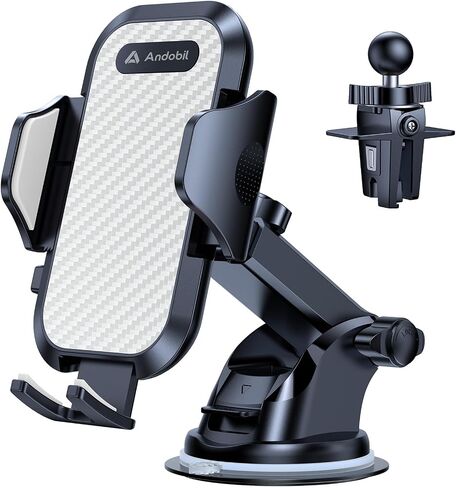 andobil Car Phone Mount [Ultra Stable & Big Phones Friendly] Cell Phone Holders for Your Car Dashboard Windshield Vent Truck, Car Phone Holder Mount for iPhone Samsung Automobile Accessory Pads Mats in Saudi Arabia