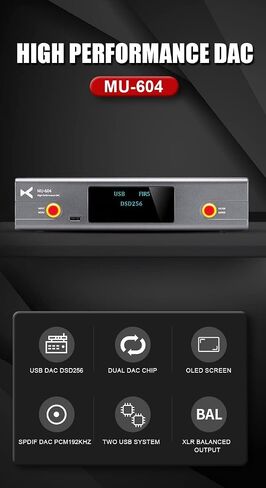 LEAUDIO XDUOO MU-604 Decoder 2*ES9018K2M DAC Chip Two USB Audio Mode MU604 High Performance DAC in Saudi Arabia