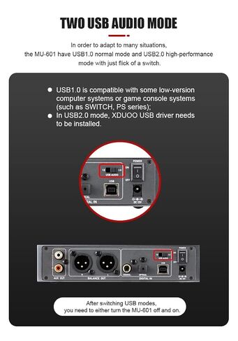 LEAUDIO XDUOO MU-604 Decoder 2*ES9018K2M DAC Chip Two USB Audio Mode MU604 High Performance DAC in Saudi Arabia