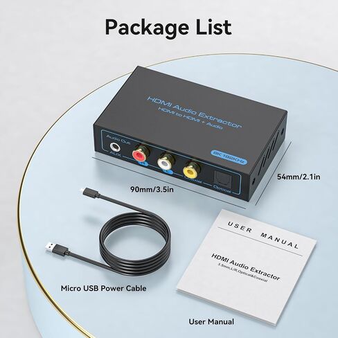 VPFET 8K HDMI 2.1 Audio Extractor 4K120Hz to Optical 3.5mm AUX Adapter Splitter Converter Supports HDCP Digital DTS 5.1 PCM for PS4 PS5 Xbox in Saudi Arabia