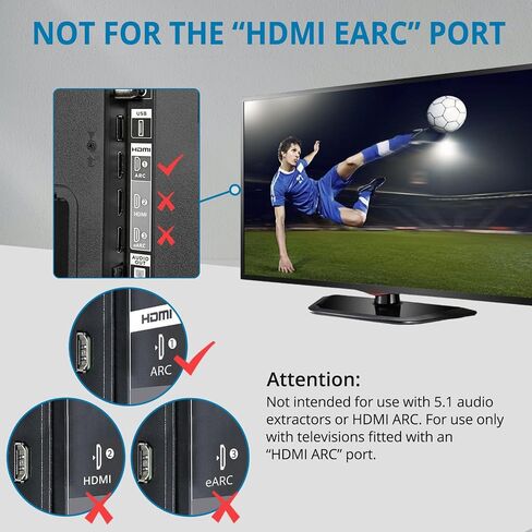 AUTOUTLET ARC to 3.5mm Audio Extractor, HDMI ARC Converter for TV to Headphones, Speakers, Amplifiers, Supports Stereo Output, CEC Remote Volume Control, Compact for Home Entertainment(Support CEC) in Saudi Arabia