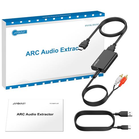AUTOUTLET ARC to 3.5mm Audio Extractor, HDMI ARC Converter for TV to Headphones, Speakers, Amplifiers, Supports Stereo Output, CEC Remote Volume Control, Compact for Home Entertainment(Support CEC) in Saudi Arabia