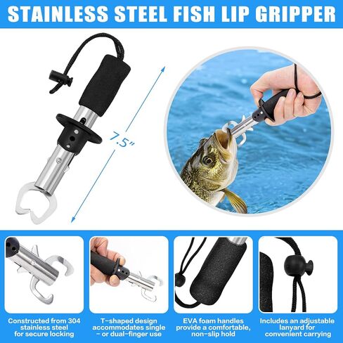 13-in-1 Fishing Multi-Tool Kit with Pliers, Fillet Knife, Lip Gripper, Scissor, Hook Remover - Fly, Ice, Saltwater & Freshwater Fishing for Serious Angler in Saudi Arabia