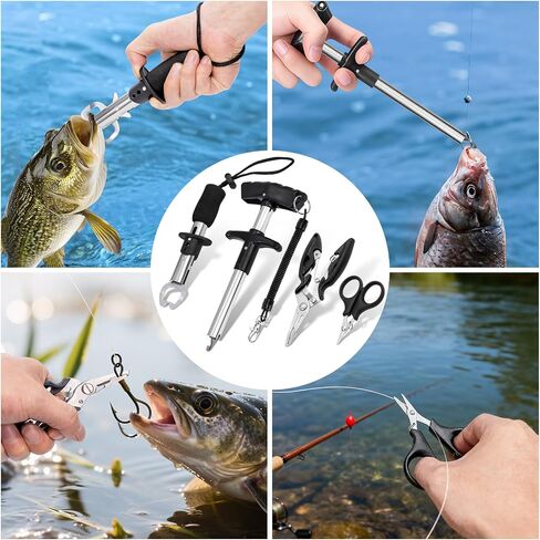 13-in-1 Fishing Multi-Tool Kit with Pliers, Fillet Knife, Lip Gripper, Scissor, Hook Remover - Fly, Ice, Saltwater & Freshwater Fishing for Serious Angler in Saudi Arabia