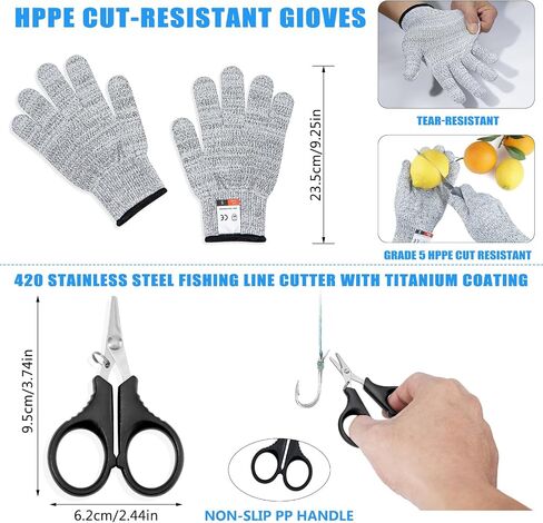13-in-1 Fishing Multi-Tool Kit with Pliers, Fillet Knife, Lip Gripper, Scissor, Hook Remover - Fly, Ice, Saltwater & Freshwater Fishing for Serious Angler in Saudi Arabia