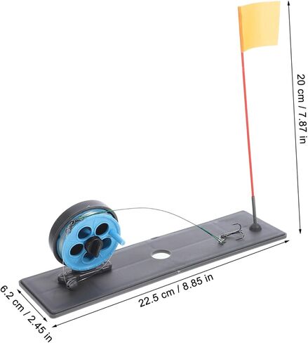 Uonlytech Tip-up Flag Marker Rod Abs Blue Foldable 225mm Ice Fishing | Portable Design, Easy Installation, Reliable Stability, Waterproof Build for Winter Fishing in Saudi Arabia