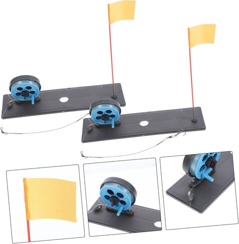 Uonlytech Tip-up Flag Marker Rod Abs Blue Foldable 225mm Ice Fishing | Portable Design, Easy Installation, Reliable Stability, Waterproof Build for Winter Fishing in Saudi Arabia