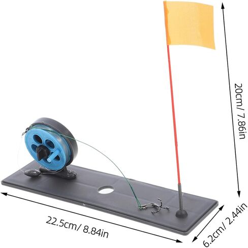 Uonlytech Tip-up Flag Marker Rod Abs Blue Foldable 225mm Ice Fishing | Portable Design, Easy Installation, Reliable Stability, Waterproof Build for Winter Fishing in Saudi Arabia
