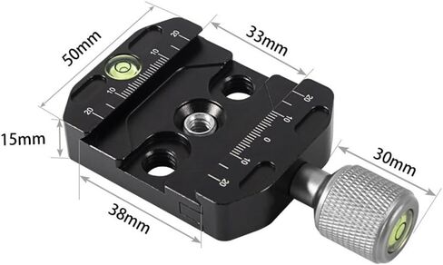 Camera Rail Nodal Slide for Panoramic Photography - Aluminum for Quick Release Clamp with Level for Arca for swiss Tripod Head 50mm(50N) in Saudi Arabia