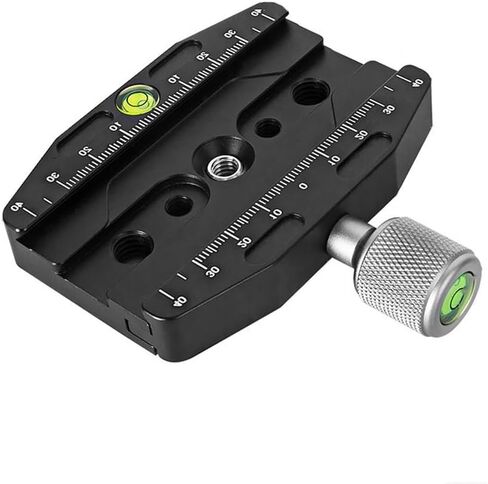 Camera Rail Nodal Slide for Panoramic Photography - Aluminum for Quick Release Clamp with Level for Arca for swiss Tripod Head 50mm(50N) in Saudi Arabia