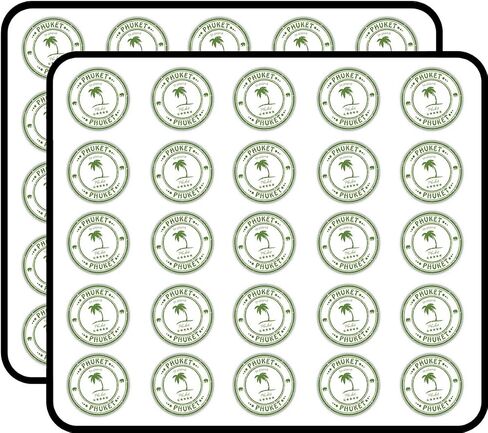 Phuket Thailand Grunge Rubber Stamp Travel Decorative Scrapbooking Sticker Waterproof Vinyl Stickers for Water Bottle, Laptop & Phone Case – 50 Pack in Saudi Arabia
