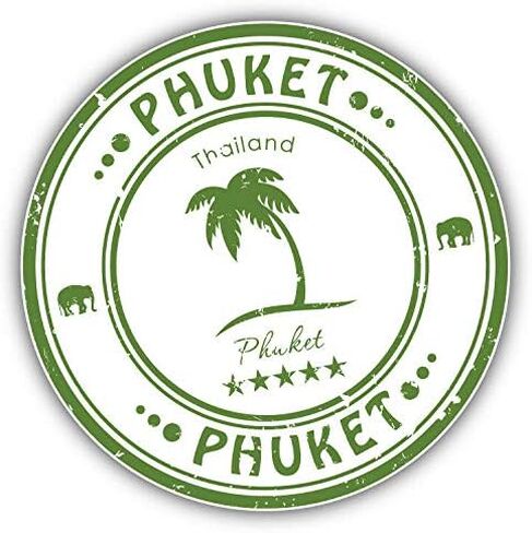 Phuket Thailand Grunge Rubber Stamp Travel Decorative Scrapbooking Sticker Waterproof Vinyl Stickers for Water Bottle, Laptop & Phone Case – 50 Pack in Saudi Arabia