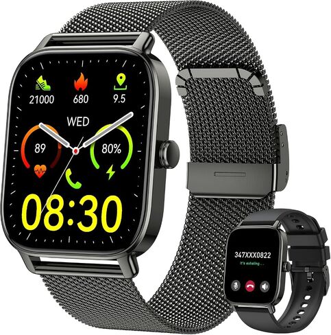 Smart Watch for Women Android/iPhone: Fitness Tracker Smart Watches Rose Gold IP68 Waterproof Bluetooth Calls Answer&Make 1.85" Smartwatch Activity Pedometer Heart Rate SpO2 Monitor 120+ Sports Model in Saudi Arabia