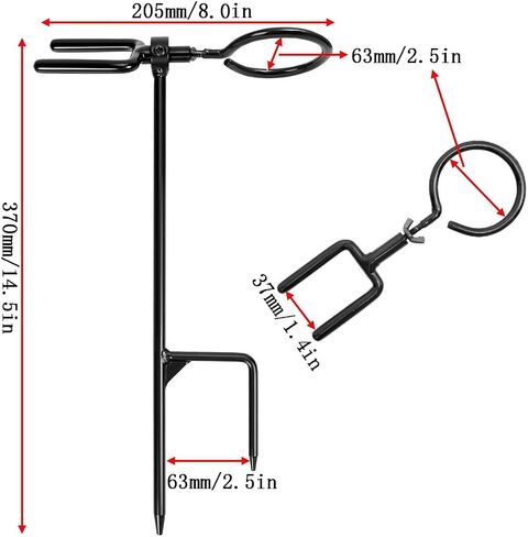 Bow Stake with 360 Degree Adjustable Rotating Fork and Arrow Ring Strong Bow Arrow Bracket for Recurve/Compound Bow in Saudi Arabia