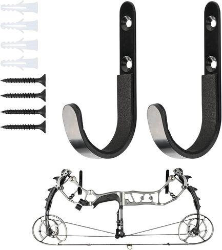 Bow Wall Mount Hanger - Universal Archery Compound Bow Holder Hooks Crossbow Rack Bow Stand to Storage and Display Recurve Compound Bow Longbow in Saudi Arabia