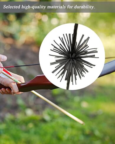 TOPARCHERY 4 Pcs Bow String Whiskers Silencers Reduce String Noise and Vibration for Recurve Compound Bow Longbows Archers Beginners Black Grey in Saudi Arabia