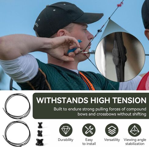 Bow Archery Peep Tuner Replacement for Bowmar Tuner | Compound Bow String Peep Sight Tuner, Effective Fixed Archery Peep Rotation, Bow Hunting Accessories, 3 Sizes, Black in Saudi Arabia