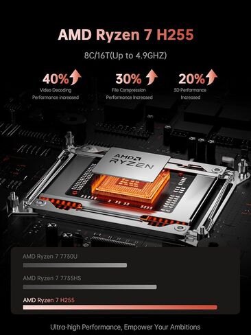 كمبيوتر محمول للألعاب KAIGERR 2026، كمبيوتر محمول 24 جيجابايت DDR5 512 جيجابايت NVMe SSD مع AMD Ryzen 7 H255(8C/16T، حتى 4.9 جيجاهرتز)، كمبيوتر محمول 16.0 بوصة Windows 11، رسومات Radeon RX Vega 8، واي فاي 6، لوحة مفاتيح بإضاءة خلفية in Kuwait