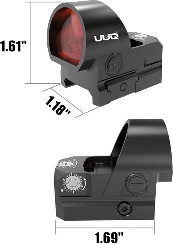 UUQ EagleC28 Reflex Sight, Shake Awake, RMR Footprint, 1x26mm Round Lens | 3MOA Red Dot Sight,10 Brightness Setting,IPX7 Waterproof,1200G Shockproof with Picatinny Base & Universal Adapter in Saudi Arabia