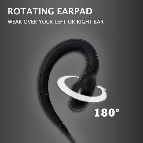 PROMAXPOWER 1-Wire C-Shape Swivel Earpiece Headset with in-Line Mic & PTT Button for Motorola Two-Way Radios SL300, SL3500e, SL4000, SL7550e, SL7580, SL8550e, SL1K, Curve in Kuwait