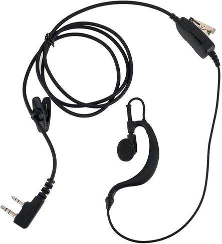 G Shape 2 Pin Walkie Talkie Earpiece Headset Compatible with Baofeng UV-5R Retevis H-777 RT21 RT22 Arcshell AR-5 Two Way Radio (1 Pack) in Saudi Arabia