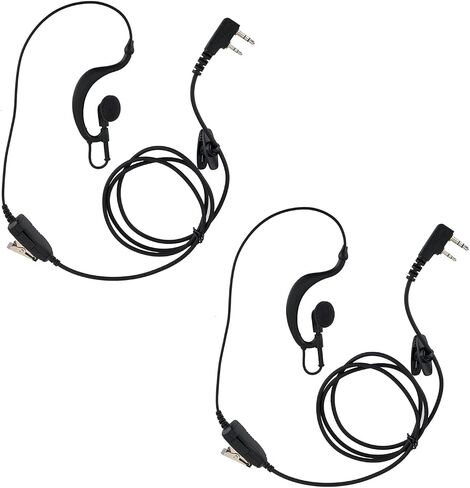G Shape 2 Pin Walkie Talkie Earpiece Headset Compatible with Baofeng UV-5R Retevis H-777 RT21 RT22 Arcshell AR-5 Two Way Radio (1 Pack) in Saudi Arabia