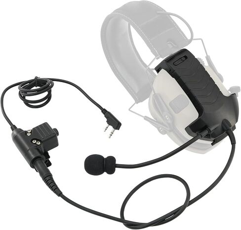 Microphone & PTT for Walker's Razor Noise Cancelling Headphones Airsoft（Black） in Kuwait